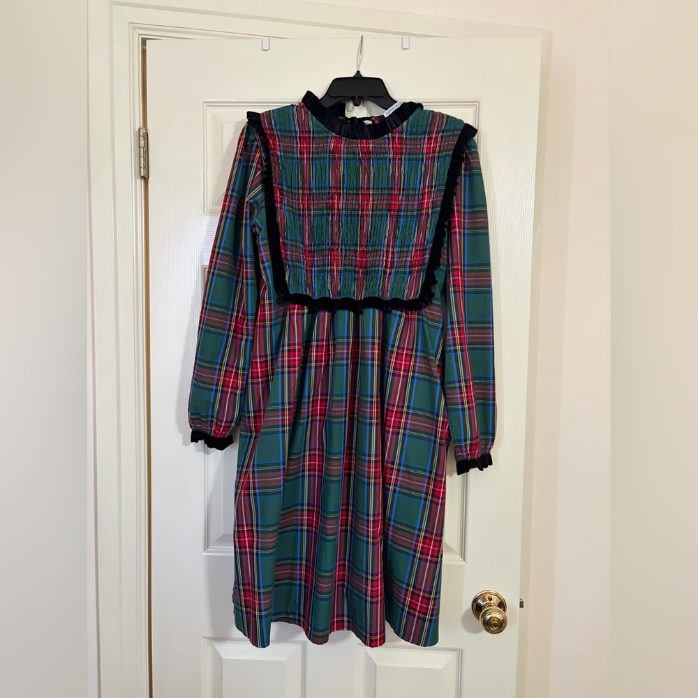 Plaid Long Sleeve Dress